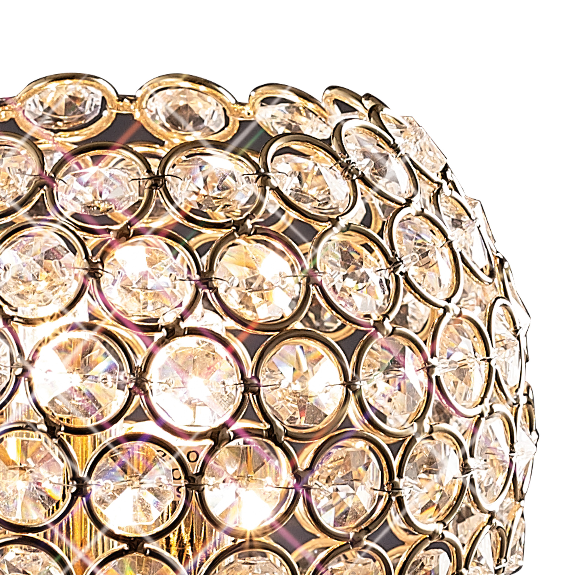 Ava French Gold Crystal Table Lamps Diyas Shaded Table Lamps